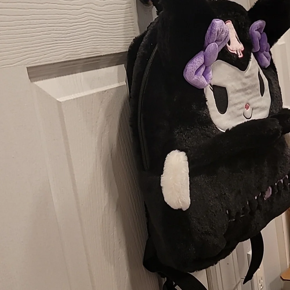 Kuromi fuzzy backpack NIP - Picture 6 of 11